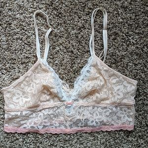 Aerie Pink Lace Brallete